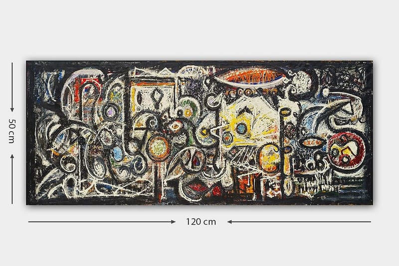 Canvasbilde YTY Abstract & Fractals Flerfarget - 120x50 cm - Interiør - Maleri & posters - Lerretsbilder