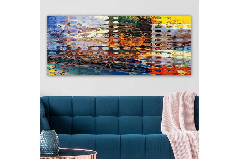 Canvasbilde YTY Abstract & Fractals Flerfarget - 120x50 cm - Interiør - Maleri & posters - Lerretsbilder