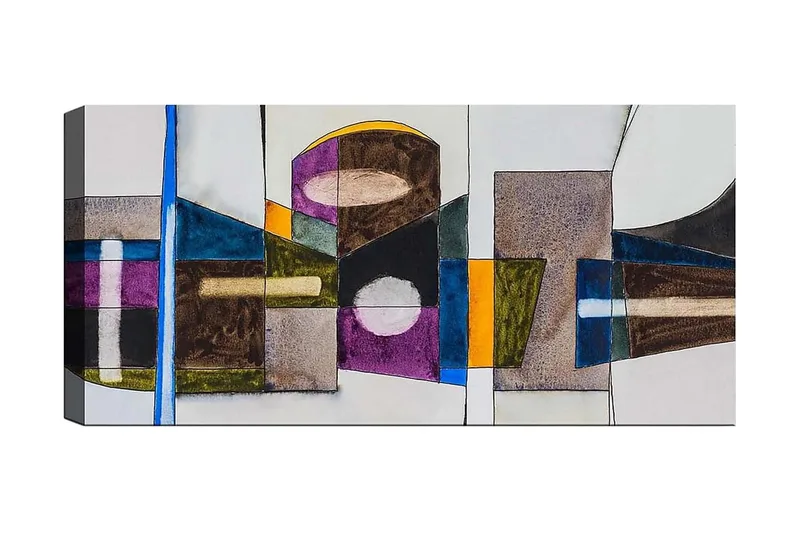 Canvasbilde YTY Abstract & Fractals Flerfarget, 120x50 cm