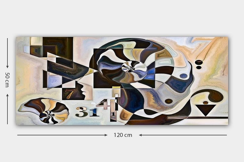 Canvasbilde YTY Abstract & Fractals Flerfarget - 120x50 cm - Interiør - Maleri & posters - Lerretsbilder