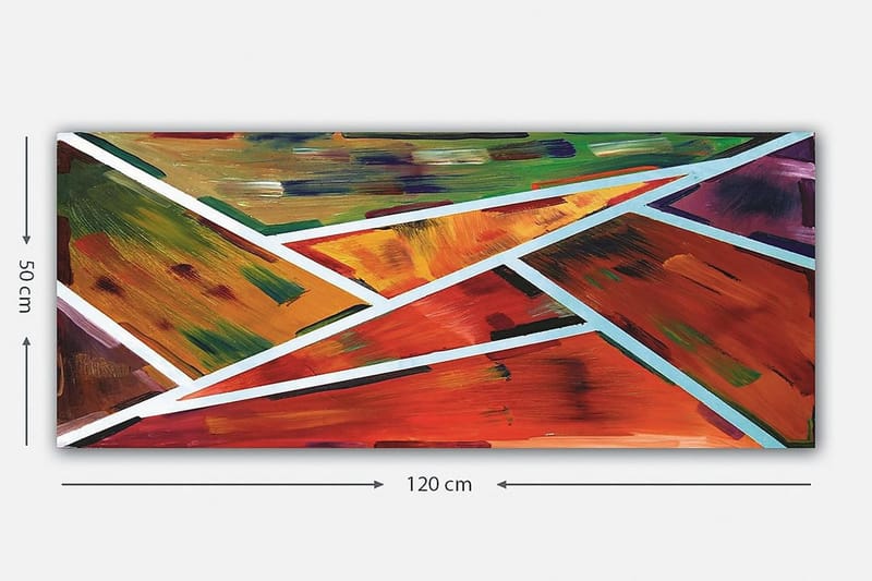 Canvasbilde YTY Abstract & Fractals Flerfarget - 120x50 cm - Interiør - Maleri & posters - Lerretsbilder