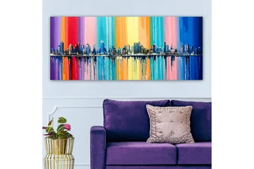 Canvasbilde YTY Abstract & Fractals Flerfarget - 120x50 cm - Interiør - Maleri & posters - Lerretsbilder