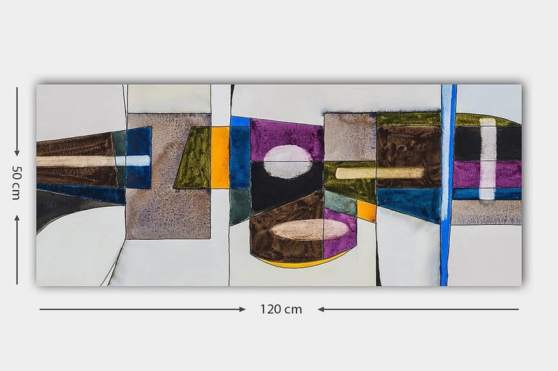 Canvasbilde YTY Abstract & Fractals Flerfarget - 120x50 cm - Interiør - Maleri & posters - Lerretsbilder