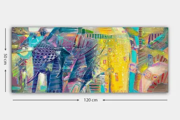 Canvasbilde YTY Abstract & Fractals Flerfarget - 120x50 cm - Interiør - Maleri & posters - Lerretsbilder