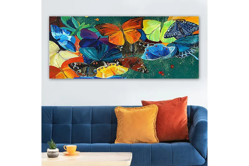 Canvasbilde YTY Animals Flerfarget - 120x50 cm - Interiør - Maleri & posters - Lerretsbilder