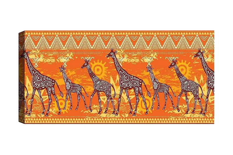 Canvasbilde YTY Animals Flerfarget, 120x50 cm