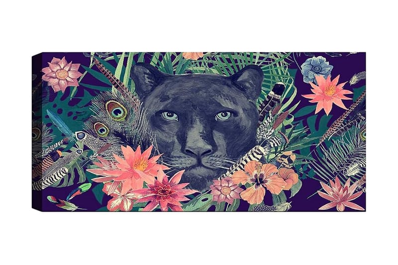 Canvasbilde YTY Animals Flerfarget - 120x50 cm - Interiør - Maleri & posters - Lerretsbilder
