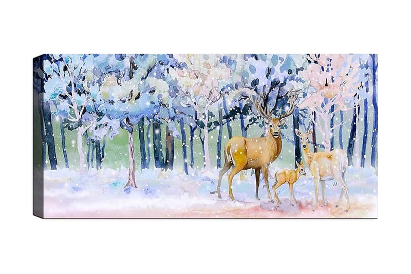 Canvasbilde YTY Animals Flerfarget - 120x50 cm - Interiør - Maleri & posters - Lerretsbilder