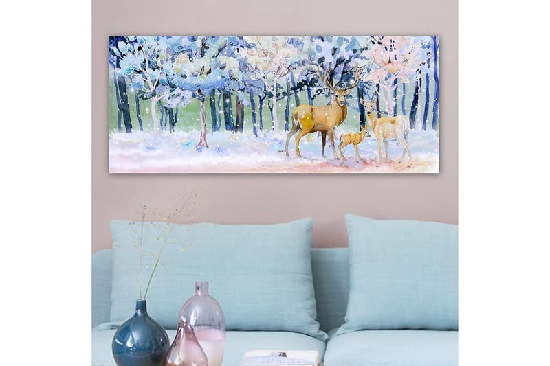 Canvasbilde YTY Animals Flerfarget - 120x50 cm - Interiør - Maleri & posters - Lerretsbilder