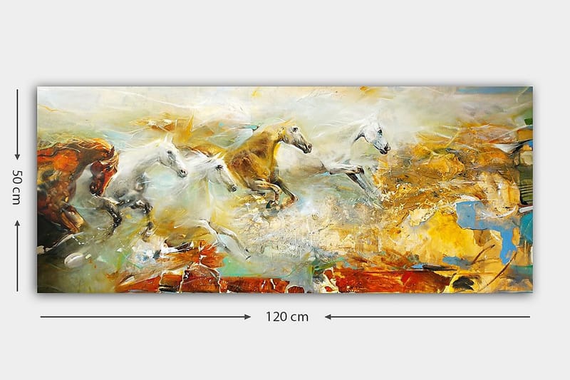 Canvasbilde YTY Animals Flerfarget - 120x50 cm - Interiør - Maleri & posters - Lerretsbilder