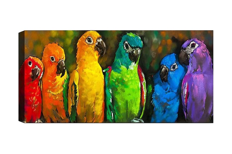 Canvasbilde YTY Animals Flerfarget - 120x50 cm - Interiør - Maleri & posters - Lerretsbilder