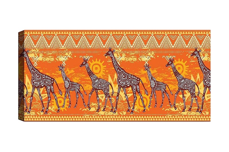 Canvasbilde YTY Animals Flerfarget - 120x50 cm - Interiør - Maleri & posters - Lerretsbilder
