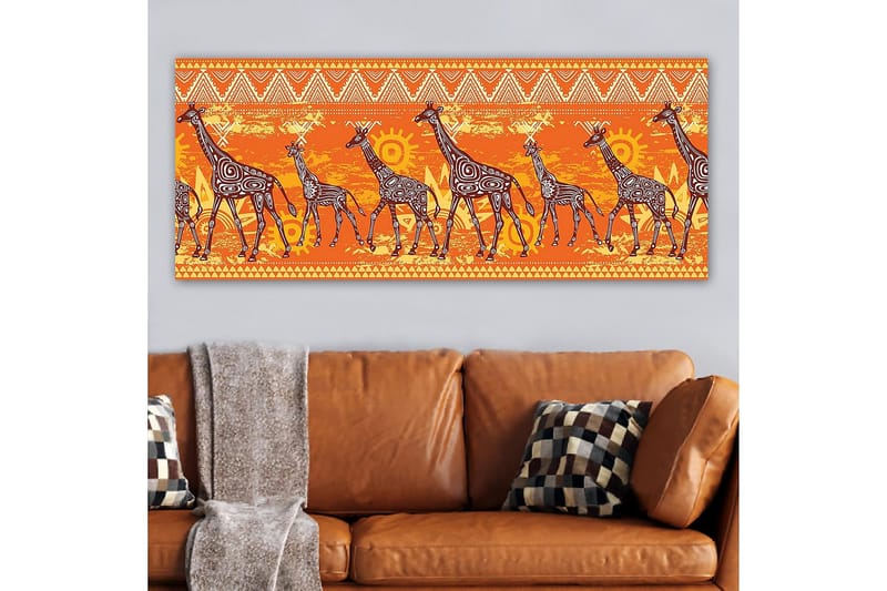 Canvasbilde YTY Animals Flerfarget - 120x50 cm - Interiør - Maleri & posters - Lerretsbilder
