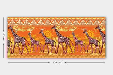 Canvasbilde YTY Animals Flerfarget - 120x50 cm - Interiør - Maleri & posters - Lerretsbilder