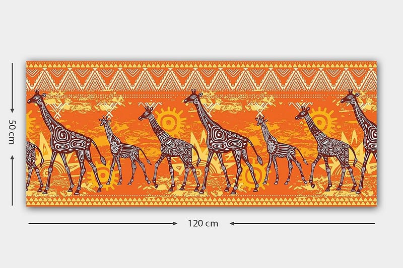 Canvasbilde YTY Animals Flerfarget - 120x50 cm - Interiør - Maleri & posters - Lerretsbilder
