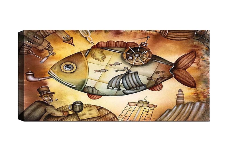 Canvasbilde YTY Animals Flerfarget - 120x50 cm - Interiør - Maleri & posters - Lerretsbilder