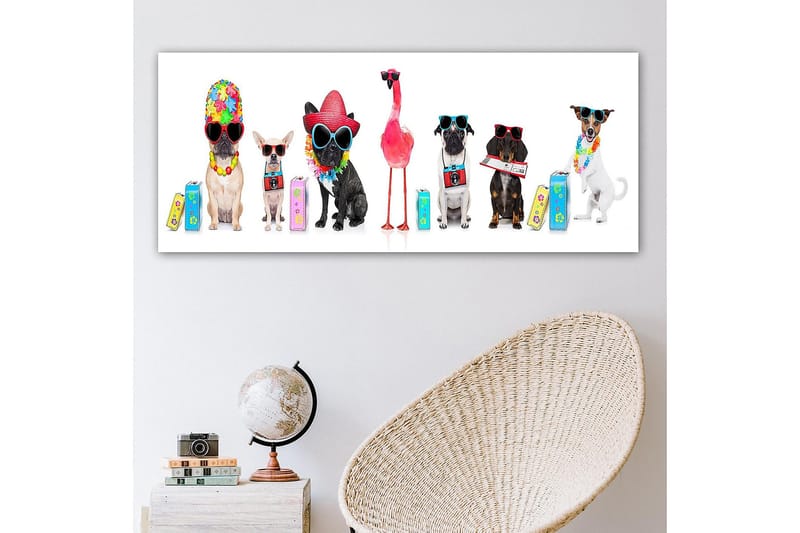 Canvasbilde YTY Animals Flerfarget - 120x50 cm - Interiør - Maleri & posters - Lerretsbilder