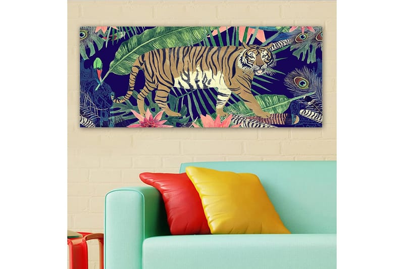 Canvasbilde YTY Animals Flerfarget - 120x50 cm - Interiør - Maleri & posters - Lerretsbilder
