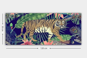 Canvasbilde YTY Animals Flerfarget - 120x50 cm - Interiør - Maleri & posters - Lerretsbilder