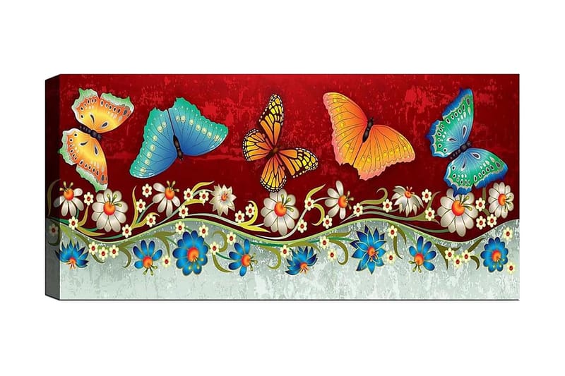 Canvasbilde YTY Animals Flerfarget - 120x50 cm - Interiør - Maleri & posters - Lerretsbilder