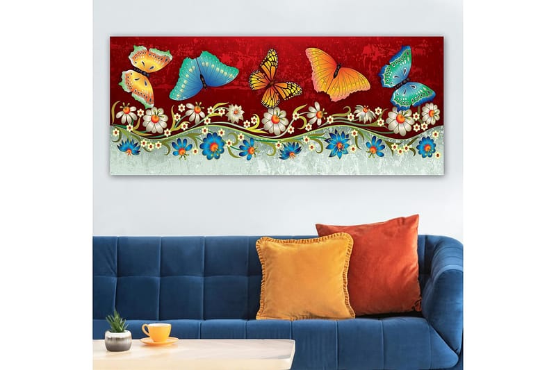 Canvasbilde YTY Animals Flerfarget - 120x50 cm - Interiør - Maleri & posters - Lerretsbilder