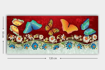 Canvasbilde YTY Animals Flerfarget - 120x50 cm - Interiør - Maleri & posters - Lerretsbilder