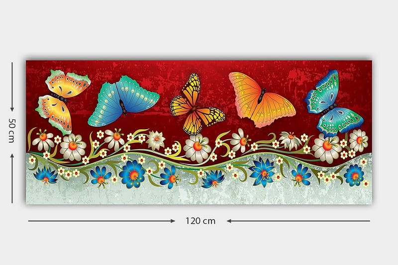 Canvasbilde YTY Animals Flerfarget - 120x50 cm - Interiør - Maleri & posters - Lerretsbilder