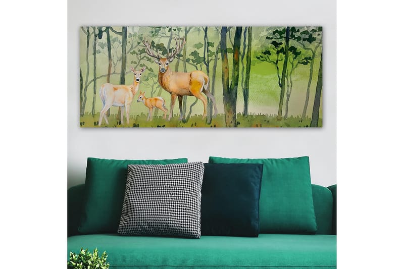 Canvasbilde YTY Animals Flerfarget - 120x50 cm - Interiør - Maleri & posters - Lerretsbilder
