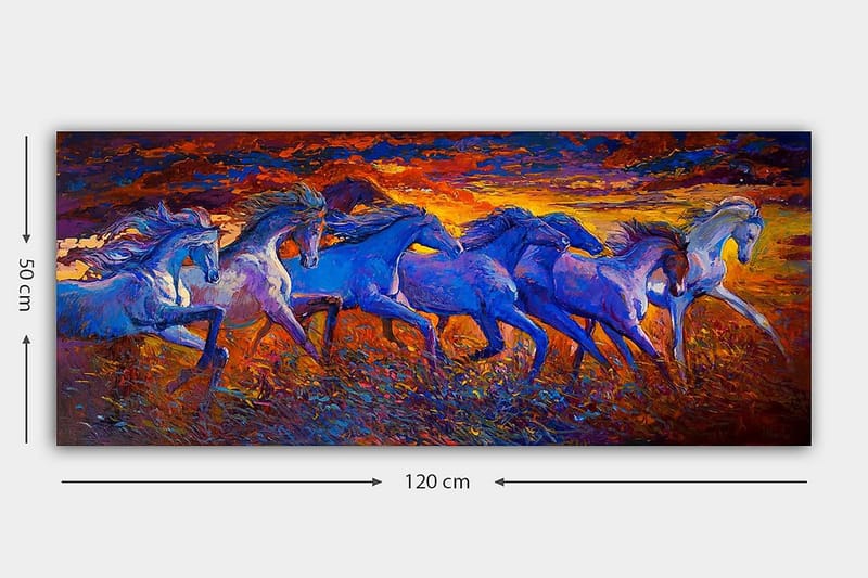 Canvasbilde YTY Animals Flerfarget - 120x50 cm - Interiør - Maleri & posters - Lerretsbilder
