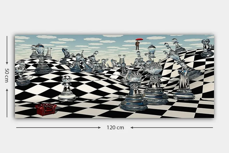 Canvasbilde YTY Animals Flerfarget - 120x50 cm - Interiør - Maleri & posters - Lerretsbilder