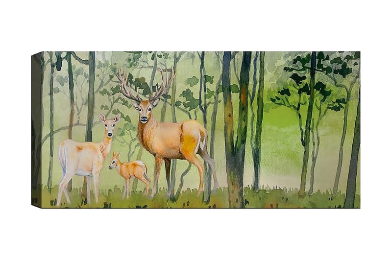 Canvasbilde YTY Animals Flerfarget, 120x50 cm