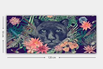 Canvasbilde YTY Animals Flerfarget - 120x50 cm - Interiør - Maleri & posters - Lerretsbilder
