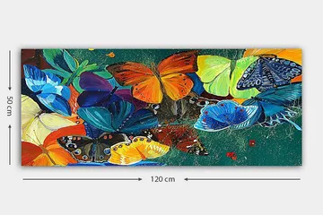 Canvasbilde YTY Animals Flerfarget - 120x50 cm - Interiør - Maleri & posters - Lerretsbilder