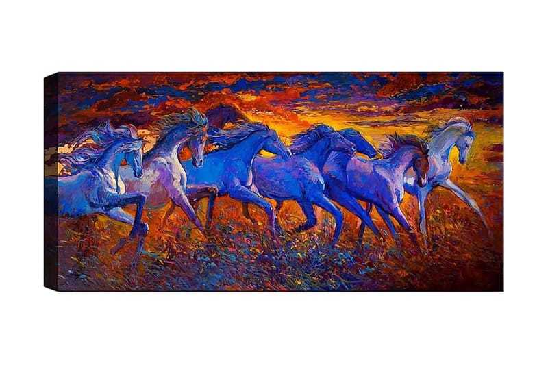 Canvasbilde YTY Animals Flerfarget, 120x50 cm