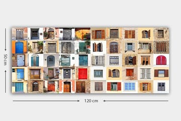 Canvasbilde YTY Buildings & Cityscapes Flerfarget - 120x50 cm - Interiør - Maleri & posters - Lerretsbilder