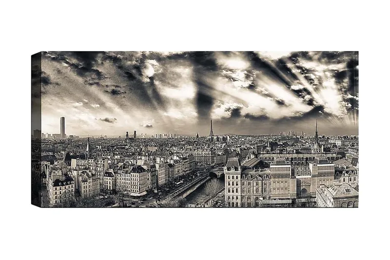 Canvasbilde YTY Buildings & Cityscapes Flerfarget - 120x50 cm - Interiør - Maleri & posters - Lerretsbilder