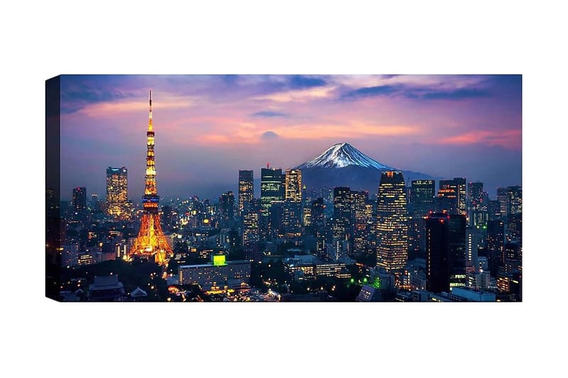 Canvasbilde YTY Buildings & Cityscapes Flerfarget - 120x50 cm - Interiør - Maleri & posters - Lerretsbilder