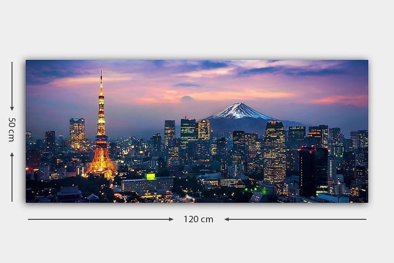 Canvasbilde YTY Buildings & Cityscapes Flerfarget - 120x50 cm - Interiør - Maleri & posters - Lerretsbilder