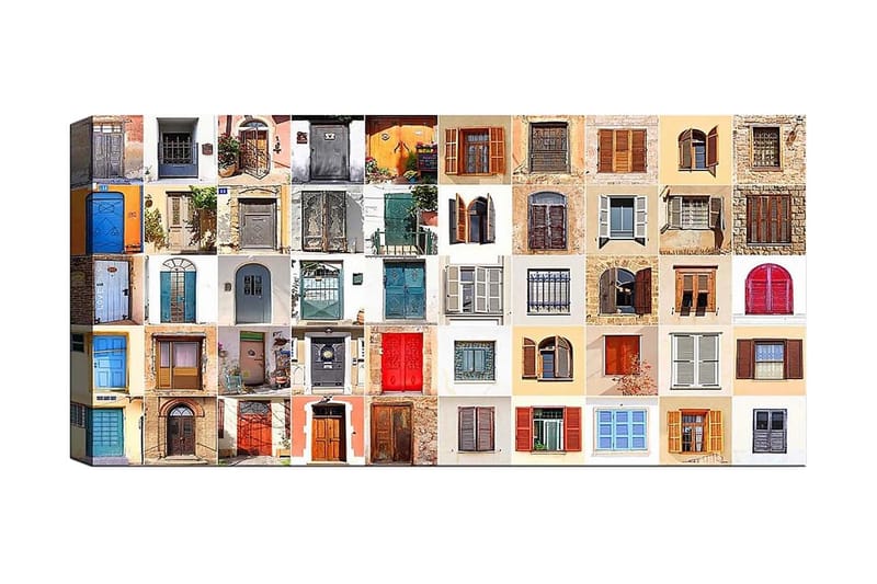 Canvasbilde YTY Buildings & Cityscapes Flerfarget - 120x50 cm - Interiør - Maleri & posters - Lerretsbilder