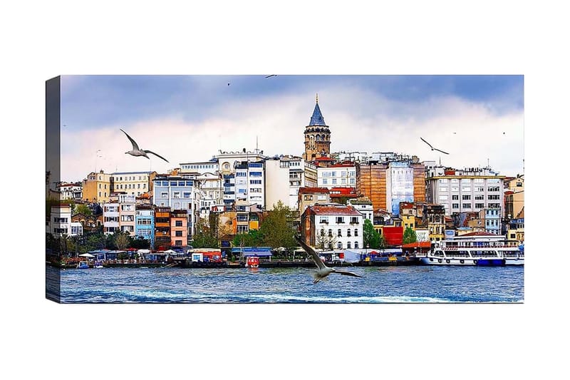 Canvasbilde YTY Buildings & Cityscapes Flerfarget - 120x50 cm - Interiør - Maleri & posters - Lerretsbilder