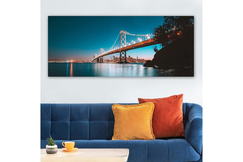 Canvasbilde YTY Buildings & Cityscapes Flerfarget - 120x50 cm - Interiør - Maleri & posters - Lerretsbilder