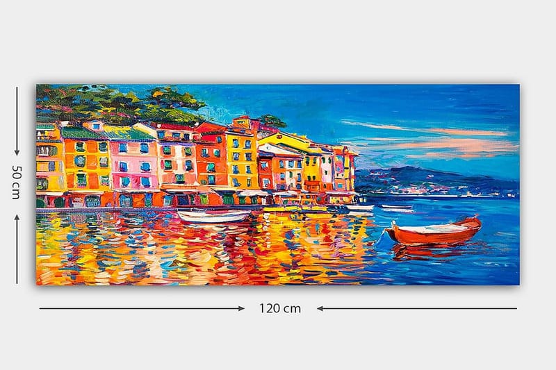 Canvasbilde YTY Buildings & Cityscapes Flerfarget - 120x50 cm - Interiør - Maleri & posters - Lerretsbilder