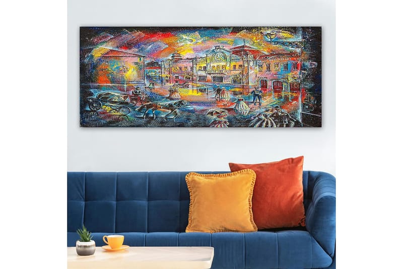 Canvasbilde YTY Buildings & Cityscapes Flerfarget - 120x50 cm - Interiør - Maleri & posters - Lerretsbilder
