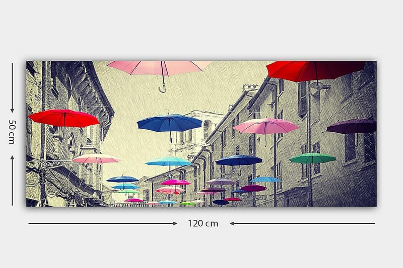 Canvasbilde YTY Buildings & Cityscapes Flerfarget - 120x50 cm - Interiør - Maleri & posters - Lerretsbilder
