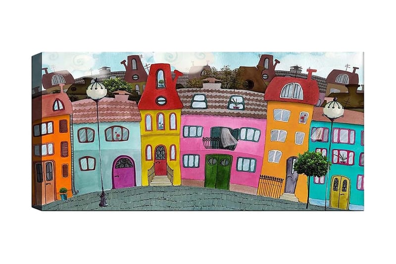 Canvasbilde YTY Buildings & Cityscapes Flerfarget - 120x50 cm - Interiør - Maleri & posters - Lerretsbilder