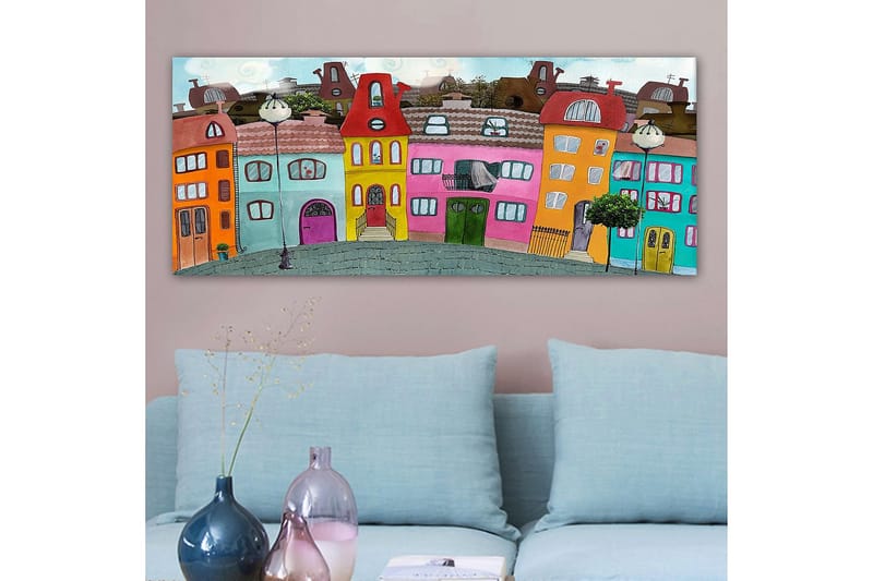 Canvasbilde YTY Buildings & Cityscapes Flerfarget - 120x50 cm - Interiør - Maleri & posters - Lerretsbilder