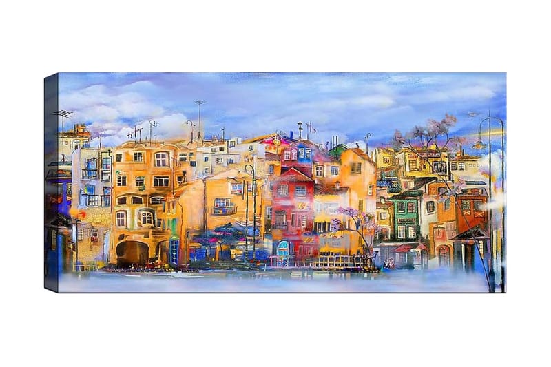 Canvasbilde YTY Buildings & Cityscapes Flerfarget - 120x50 cm - Interiør - Maleri & posters - Lerretsbilder