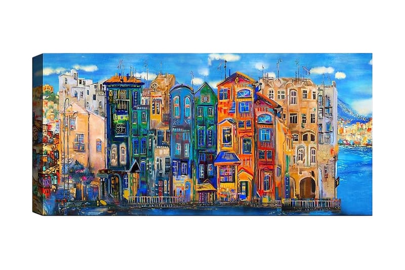 Canvasbilde YTY Buildings & Cityscapes Flerfarget - 120x50 cm - Interiør - Maleri & posters - Lerretsbilder