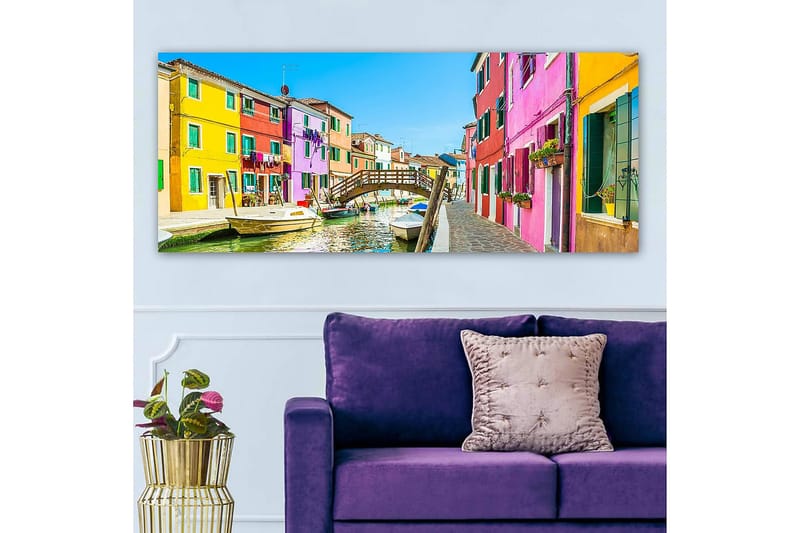 Canvasbilde YTY Buildings & Cityscapes Flerfarget - 120x50 cm - Interiør - Maleri & posters - Lerretsbilder