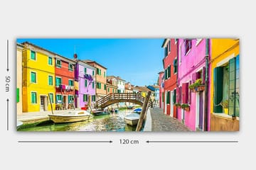 Canvasbilde YTY Buildings & Cityscapes Flerfarget - 120x50 cm - Interiør - Maleri & posters - Lerretsbilder
